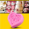 Molde de Silicone Coração de Rosa Amor Bolo de Açúcar Chocolate Argila Ultra Leve Ferramentas de Confeitaria DIY