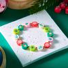 Pulsera con Elementos Navideños Transfronterizos Europeos y Americanos para Mujer Regalo Navideño Más Vendido Pulsera de Cuentas de Colores Navideños Versátil Joyería