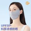 Máscara de proteção solar proteção ocular feminina canto respirável proteção UV Face Kini equitação Ice Silk máscara anti-nevoeiro montada na orelha