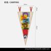 Bandera de campamento clásica para tienda de campaña al aire libre, bandera colorida, ambiente, bandera decorativa, colgante, equipo de campamento, bandera triangular