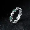 Anillo Abierto en Forma de Y Cepillado Transfronterizo Vintage con Piedras Preciosas para Mujer, Anillo de Dedo Índice de Gama Alta de Nicho, Simple y Moderno