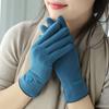Guantes de invierno para mujer con forro polar cálido versión coreana de guantes lindos para pantalla táctil para montar conducir fábrica al por mayor guantes de terciopelo para esquiar