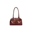 Bolso de Hombro Estilo Coreano de Moda, Diseño de Nicho, Bolso tipo Baguette para las Axilas para Mujer, Nuevo Bolso Hombro Boston Bag, Bolso Bowling Verano 2024