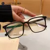 Gafas de Marco Grande de Metal Tr90 con Patillas Metálicas Marco Negro Armazones Ópticos Graduados Se Pueden Personalizar Armazones al por Mayor para Hombres con Caras Grandes