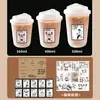 Copo Descartável para Café Calibre 90 Copo para Chá com Leite Formato U Copo para Bebidas Geladas de PET Alta Transparência com Tampa Copo para Embalagem para Levar