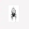 Pegatina de Tatuaje Negra de Araña Dominante para Hombre Estilo Oscuro Personalizado Estilo Europeo y Americano de Gama Alta Nuevo Estilo Transfronterizo