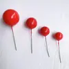 Decoração de bolo vermelho de Internet transfronteiriça Bola de ouro Bola de prata Bola colorida Bola transparente Enfeites Plug-in Festa de aniversário Mesa de sobremesa