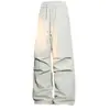 Calça Paratrooper Workwear Americano Masculina Estilo Montanha Tecido Funcional de Secagem Rápida Solta Reta Casual Perna Larga Calça Longa Primavera Outono