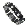 Pulseira de Couro Estilo Punk Hip Hop Europeu e Americano Moda Tendência Acessórios de Performance de Rua Pulseira Ajustável Personalizada
