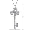 Collar Colgante Elegante Iris de Diamantes Completos Chapado en Platino Girasol Copo de Nieve Nudo Chino Colgante de Diamante