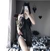 Lin Lin Ting Lencería Sexy Vestido de Encaje Midi con Almohadillas en el Pecho Ropa de Dormir Vestido Camisola Dropshipping Encaje Sexy