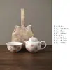 Juego portátil de tetera de una persona con lunares pintados a mano Miyan, juego de té para una persona para viajes al aire libre, tetera y taza de té de alta gama