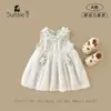 Vestido sem mangas para meninas 2026 Chegadas de Verão Bebê Recém-nascido Classe A Vestido Amigo da Pele Vestido sem mangas para bebê menina Vestido de Princesa