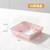 Caja Sándwich nieve Mei Niang hilo de carne seca concha pequeña papel transparente caja de plástico pastelería occidental pastel pan caja para hornear mayoreo