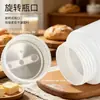 Botella squeeze de tres agujeros de grado alimenticio comercial para kétchup y aderezo para ensaladas, botella de salsa de plástico PE resistente a roturas