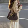 Bolsa Saco Grande Capacidade Bolsa Transversal Versátil Simples Bolsa de Ombro Casual Retro para o Dia a Dia Comércio Exterior Transfronteiriço Bolsa Dumpling