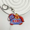 Llavero de Acrílico de Pony de Dibujos Animados con Palabras de Bendición 'Éxito Instantáneo' - Colgante para Bolsa de Buena Suerte del Año del Caballo Pequeño Regalo
