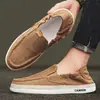 Zapatos de Hombre Transfronterizos, Nuevo Estilo Zapatos de Tela Old Beijing, Pana, Modernos y Versátiles, Suela Suave, Antideslizantes, Zapatos de Tela sin Cordones, Absorbentes de Sudor y Transpirables