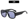 Nuevas Gafas de Sol Aviador de Doble Puente Ancho Lateral de Moda Gafas de Sol Hip Hop Punk Europeas y Americanas Transfronterizas Gafas de Sol Personalizadas