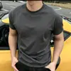 Camiseta de manga curta, marca renomada, qualidade de exportação, tecido pesado de algodão puro para homens, com tecido de toque fresco, caimento relaxado e estilo versátil e moderno para o verão de 2026