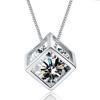 Colgante para mujer Cubo de Rubik de Amor Chapado en Platino Dingrui Joyería de Estilo Coreano Collar para Mujer Chapado en Plata