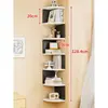 Estante de Esquina Estantería de Esquina Estante de Pared Montado en Pared Dormitorio Sala de Estar Esquina Forma de Abanico Estante Decorativo de Almacenamiento