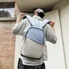 Mochila Casual Color Block da Moda para Estudantes Masculinos e Femininos, Mochila Simples e Versátil para Campus, Bolsa de Viagem Leve de Grande Capacidade