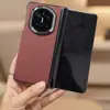 Aplicable para Huawei MateX7 Protección de Bisagra de Doble Eje Textura de Fibra de Carbono Funda para Teléfono MateX6 Sensación Ligera Negro Translúcido