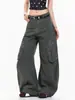 Pantalones de trabajo OREETA estilo leñador retro americano desgastado para hombre y mujer, resistentes al desgaste, resistentes a la suciedad, de corte holgado, pierna ancha, corte recto