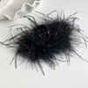 Elegante Pinza de Pluma Gris, Exquisita Pinza de Tiburón tipo Hada en la Parte Posterior de la Cabeza para Mostrar Volumen del Cabello, Pinza de Cabello Versátil y Moderna