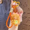 Llavero de Chica de Cabello Largo y Ondulado Creativo de Dibujos Animados Lindo Exquisito Adorno para Correa de Teléfono Colgante de Bolso Pequeño Regalo