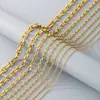 Conjunto de Pulseira e Colar Simples de Aço Inoxidável Corrente com Borda Cortada em Formato O Corrente Cruzada Joias de Aço Titânio para Senhoras Venda por Atacado