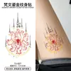 Pegatinas de tatuaje doradas tailandesas y sánscritas con nueva tecnología de estampado en caliente, duraderas e impermeables, estilo vintage elegante asiático para hombres y mujeres, para brazos y piernas