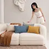 Cojín de sofá rectangular grande estilo crema de color sólido nórdico extraíble y lavable, almohada lumbar, respaldo transfronterizo