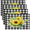 Decoración de Mesa de Lino con Estampado de Búfalo, Girasol y Abeja para Decoración de Restaurantes y Fiestas, Fabricante Mayorista