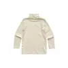 En Stock Otoño e Invierno 2026 Camiseta Básica de Cuello Alto para Niña Top Sencillo de Color Sólido Camiseta Versátil de Manga Larga Top de Otoño Elástico