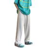 Calça Moletom Waffle Americana Masculina Verão Fina Tendência Caimento Solta Perna Larga Casual K