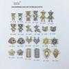 Arte de Unha Zircônia Banhada a Ouro Joia Urso Abraçando Coração Joia de Zircônia Estilo Igual de Celebridade da Internet Zircônia Flor de Arte de Unha de Luxo Leve