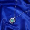 Aretes Anillo Collar de Diseñador Tres Piezas Joyería TikTok Artículos para Transmisión en Vivo Tono Brasil Paraíba Full Diamond