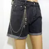 Europa y Estados Unidos joyería transfronteriza punk hip-hop decoración de cabeza de calavera cadena de cintura de metal cadena de pantalones de múltiples capas para mujer cadena de pantalones al por mayor en stock