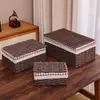 Almacenamiento Caja de Almacenamiento Escritorio Cosméticos Bocadillos Artículos Varios Juguetes Mascarillas Llaves Contenedor Tejido Cesta de Almacenamiento para Sala de Estar