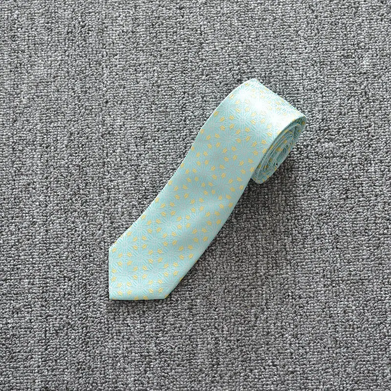 马赛克配饰幻彩绿星领带
