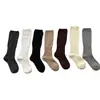 Calcetines de otoño e invierno estilo ballet con patchwork de rayas verticales hasta la pantorrilla, calcetines largos JK adelgazantes para combinar con botas largas, calcetines de pantorrilla, calcetines largos apilados hasta la rodilla