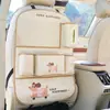 Organizador de encosto de banco de carro, bolsa de armazenamento suspensa, lixeira para carro infantil, caixa de armazenamento de encosto de banco, decoração e caixa de armazenamento para interior de carro