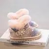 Botas de Nieve para Niñas 2026 Invierno Nuevos Zapatos Infantiles Zapatos de Algodón Otoño Invierno Botas para Bebé Niñas Felpa Gruesa Impermeables