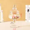 Envío Gratis con Tapa Famoso en Internet Estilo Europeo Frasco de Vidrio Transparente Frasco para Dulces Azucarero Botella de Almacenamiento Boda Linda Decoración Creativa