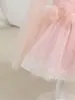 Vestido de Niña Vestido de Princesa Dulce de Un Hombro con Volantes y Flores Largo Vestido Infantil para Piano Banquetes Bodas Dama de Honor