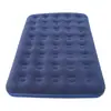 Cama inflável de PVC flocado de fábrica colchão de exterior individual duplo colchão de ar flocado
