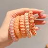 Corda de Telefone Rosa de Alta Elasticidade, Elástico de Cabelo para Meninas, Elástico para Rabo de Cavalo, Tiara de Anel de Borracha de Alto Valor, Elástico de Cabelo