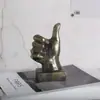 Artesanía de Resina con Forma de Gesto de Victoria Adornos Retro Americano Hogar Bar Sala de Modelos Escritorio Adornos Regalos
